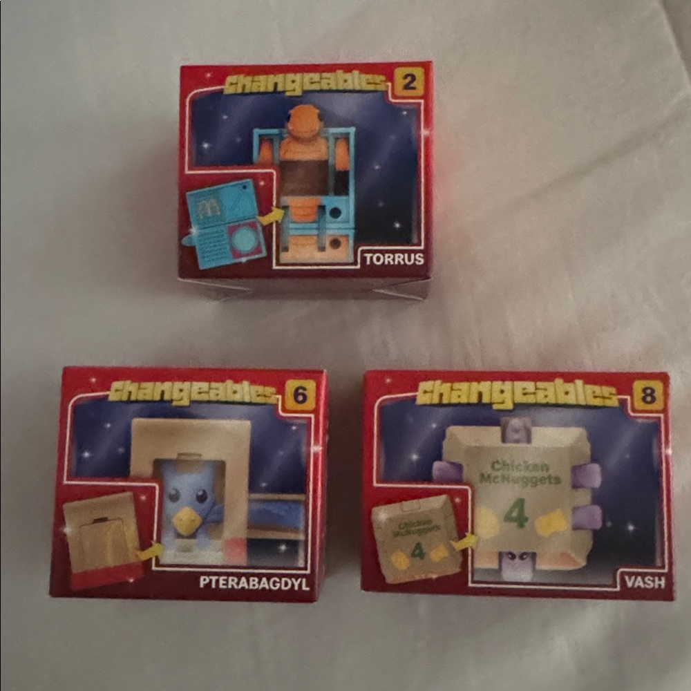 McDonald's Changeables Toys 2026 #2 TORRUS #6 PTERABAGDYL #8 VASH